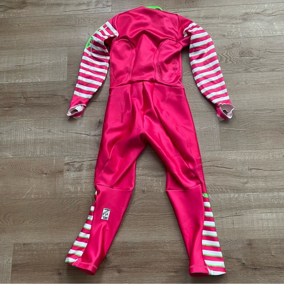 Spyder Performance GS Ladies Large Ski Race Suit in Taffy Pink Bryte Green color - Picture 5 of 16